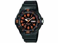 Casio Collection Herren-Armbanduhr MRW 200H 4BVEF, schwarz/Orange