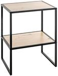 HAKU Beistelltisch Eiche hell schwarz MDF Platte Metallgestell Couchtisch klein -