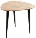 HAKU Beistelltisch Massivholz akazie Metall schwarz Couchtisch Holz Sofatisch -