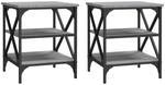 vidaXL Beistelltisch 2 STK., Tisch mit viel Stauraum, Couchtisch mit...