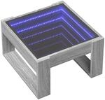 vidaXL Couchtisch, Beistelltisch mit Infinity-LED, Kaffeetisch Sofatisch f&uuml;r