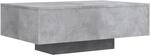 vidaXL Couchtisch mit LED-Leuchten Betongrau 85x55x31 cm