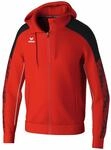 Erima Herren EVO Star Trainingsjacke mit Kapuze (1032401), rot/schwarz, 3XL