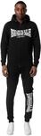 Lonsdale Herren Trainingsanzug mit Kapuze schmale Passform FEENY S, Black/White