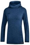 JAKO Damen Kapuzensweatshirt Premium Basics, Marine-Meliert, 40