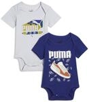 PUMA MINICATS Newborn Bodysuit 2pcs Set INF, Unisex-Baby Gesamt, Lapis Lazuli-Silver