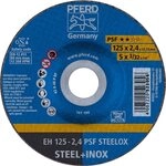 PFERD TOOLS Trennscheibe, 10 St&uuml;ck | 125 x 2,4 x 22,23 mm, gekr&ouml;pft, PSF STEELOX 