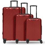 REDOLZ Ultra leicht Hartschalen Koffer-Set 3-teilig | Shiny Oberfl&auml;che & mit