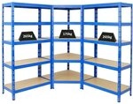 PROREGAL Mega Deal Tiger Blue 1x Eckregal + 2X Schwerlastregal Tiger...