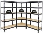 PROREGAL Mega Deal Tiger Black 1x Eckregal + 2X Schwerlastregal 180x90x45cm...