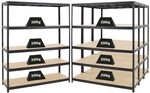 PROREGAL Mega Deal 4er-Set Schwerlastregale Giant Elephant 180x150x45cm mit 5...