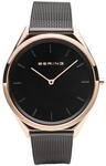 BERING Damen und Herren Uhr Quarz Movement - Ultra Slim Collection mit Edelstahl und