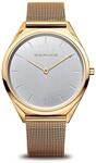 BERING Unisex Uhr Quarz Movement - Ultra Slim Collection mit Edelstahl und Saphirglas