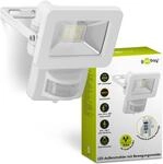 goobay 53878 LED Strahler Bewegungsmelder Au&szlig;en 10W / PIR Sensor Au&szlig;enstrahler IP44