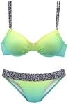 kangaroos_mode B&uuml;gel-Bikini, Kangaroos gr&uuml;n modische Batik-Optik mit trendigen
