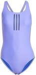 adidas Damen 3 Stripes Rubber Graphic Swimsuit, Cobalt Blue, 36