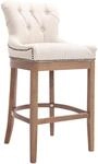 CLP Barhocker Lakewood Stoff-Bezug I Gepolsterter Tresenstuhl I Gestell Aus Holz,