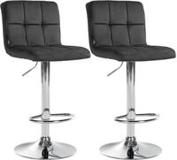 CLP Barhocker 2er Set h&ouml;henverstellbar mit Lehne Peru, Barst&uuml;hle gepolstert