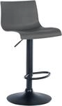 CLP Barhocker Branford I Modern, H&ouml;henverstellbar Mit Lehne I Metallgestell,