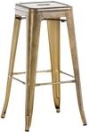 CLP Barhocker Joshua I Stapelbarer Tresenhocker aus Metall I Barstuhl mit...
