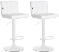 CLP 2er Set Barhocker Feni Kunstleder I H&ouml;henverstellbarer Thekenhocker Mit