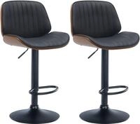 CLP 2er Set Barhocker Nova I Kunstleder-Bezug I H&ouml;henverstellbarer Barstuhl...