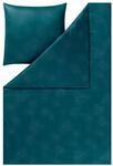 ESTELLA Mako Interlock Jersey Bettw&auml;sche Pippa Petrol 1 Bettbezug 155 x 220 cm + 1