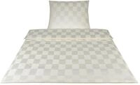 elegante Mako-Satin Bettw&auml;sche Courage Creme 1 Bettbezug 155 x 220 cm + 1