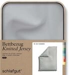 schlafgut Knitted Jersey Bettw&auml;sche 135x200 cm Bio-Baumwolle, Grey Light 