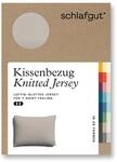 schlafgut Knitted Jersey Kissenbezug 60x80 cm Sand Mid Uni weicher Premium