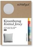schlafgut Knitted Jersey Kissenbezug 80x80 cm Grey Light Uni weicher Premium