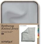 schlafgut Knitted Jersey Bettw&auml;sche 200x200 cm Bio-Baumwolle, Grey Light 
