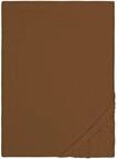 biberna Feinbiber Spannbetttuch 90x200-100x200 cm beige | 100% Baumwolle Flanell 
