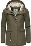 Ragwear Damen warme Winterjacke wasserdicht Jazmin Remake II Intl. Olive Gr. XL