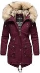 Navahoo Damen Wintermantel Winterjacke Baumwolle Parka mit Kapuze Kunstpelz...