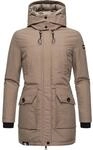 Navahoo Damen Warmer Winter Kurzmantel Blizzardstorm Taupe Grey Gr. S
