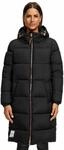 MARIKOO Damen Winterjacke (S-3XL) - Steppjacke, lang geschnitten, gef&uuml;tterte Kapuze