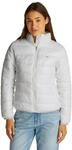 Tommy Jeans Damen Pufferjacke Essential Tape Hochglanz, Wei&szlig; (Ecru), S