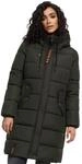 MARIKOO Damen Wintermantel Winterjacke mit Kapuze Steppmantel B941