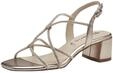 Tamaris Damen Sandalette mit Blockabsatz, metallic, 37 EU
