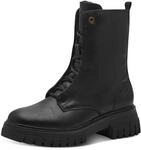 s.Oliver Damen Winterstiefeletten zum Schn&uuml;ren Gef&uuml;ttert Vegan, Schwarz (Black), 39