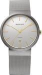 BERING Unisex Quarz Uhr | Armbanduhr 36 mm silbernes Titangeh&auml;use und silbernes
