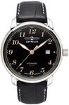 Zeppelin Count Herren Uhr analog Automatik mit Leder Armband 7656-2