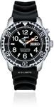 CHRIS BENZ DEEP 1000M Automatic Taucheruhr mit Schwarzem Kautschukband, Tintenfisch,