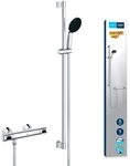 GROHE Precision Flow - Thermostat Brauseset wassersparend - 9l pro Min (1 Strahlart, GROHE Precision Flow - Thermostat Brauseset wassersparend - 9l pro Min (1 Strahlart,