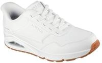 Skechers UNO Banksia Herren-Sneaker, Wei&szlig;es Duraleather-Mesh, 42 EU