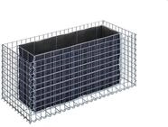 Gabiona - Gabionen Hochbeet HxBxT: 120x50x50 cm - Eckiger Gabionenkorb als Beet...