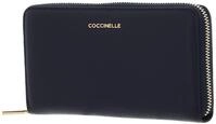 Coccinelle Leder Geldb&ouml;rse Metallic Soft Wallet Grained Leather Midnight Blue