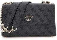 GUESS Eco Erica Convertible Xbody Flap Bag Coal Logo