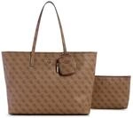 GUESS Power Play Large Tech Tote Latte Logo